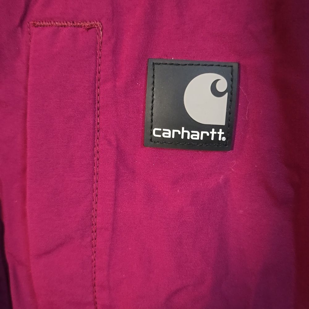 Carhartt Soft Shell Worked Burgundy Jacket - Picture 3 of 4